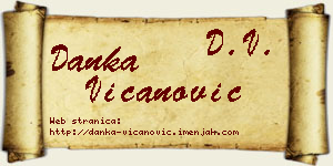Danka Vicanović vizit kartica